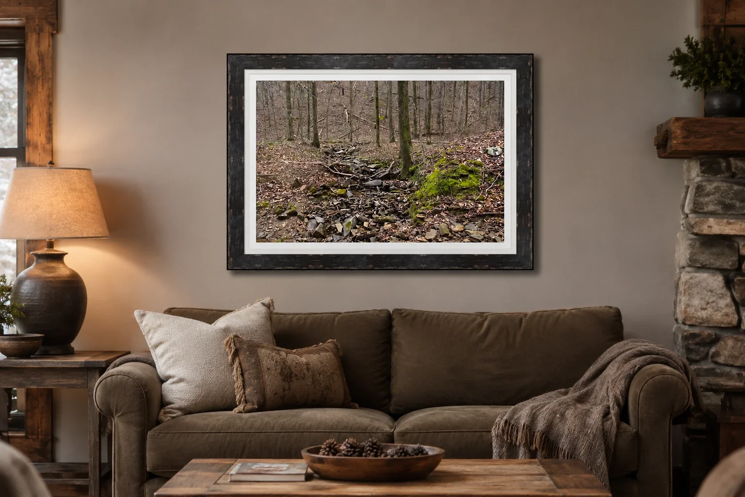 Creek Through Moss and Stone