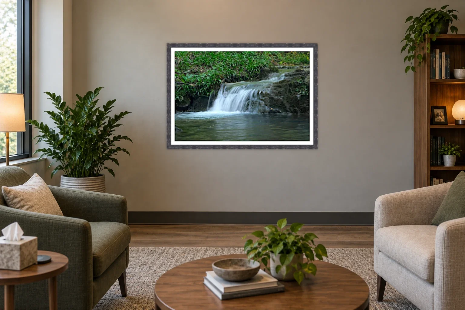 Forest Cascade Over Rock Ledge_Mockup-Professional.webp