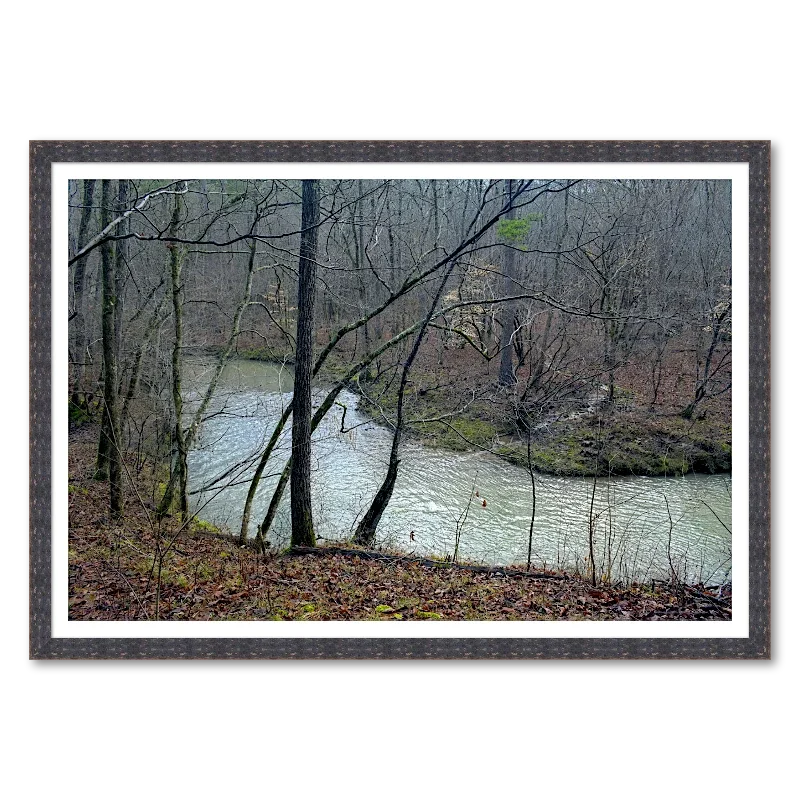 Quiet Forest Stream in Winter_Framed.webp