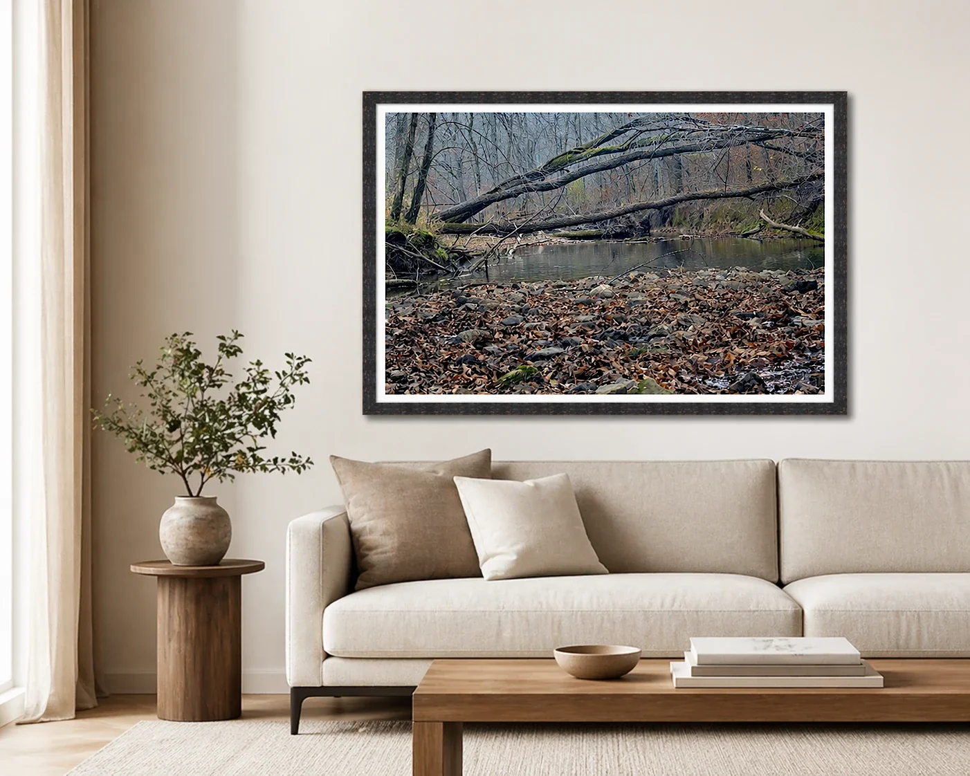 Tree Fallen Across Quiet Water
