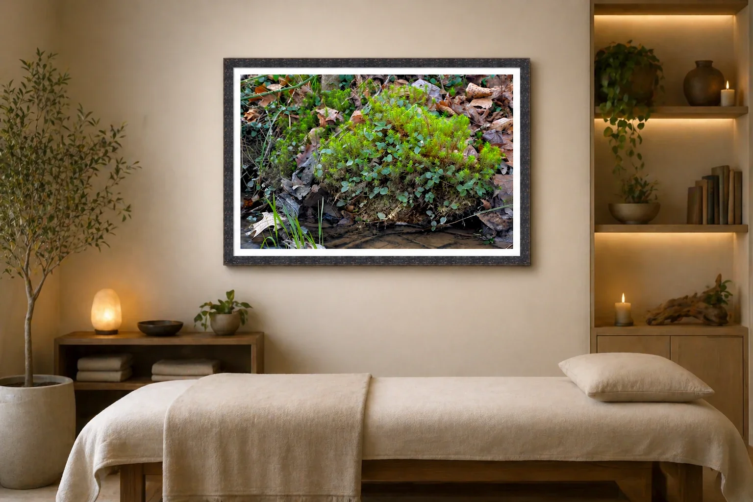 Moss Mound Along a Creek