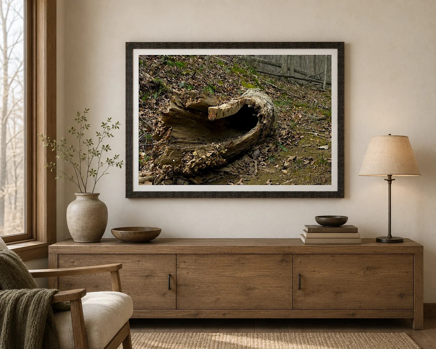 Fallen Log on Hillside