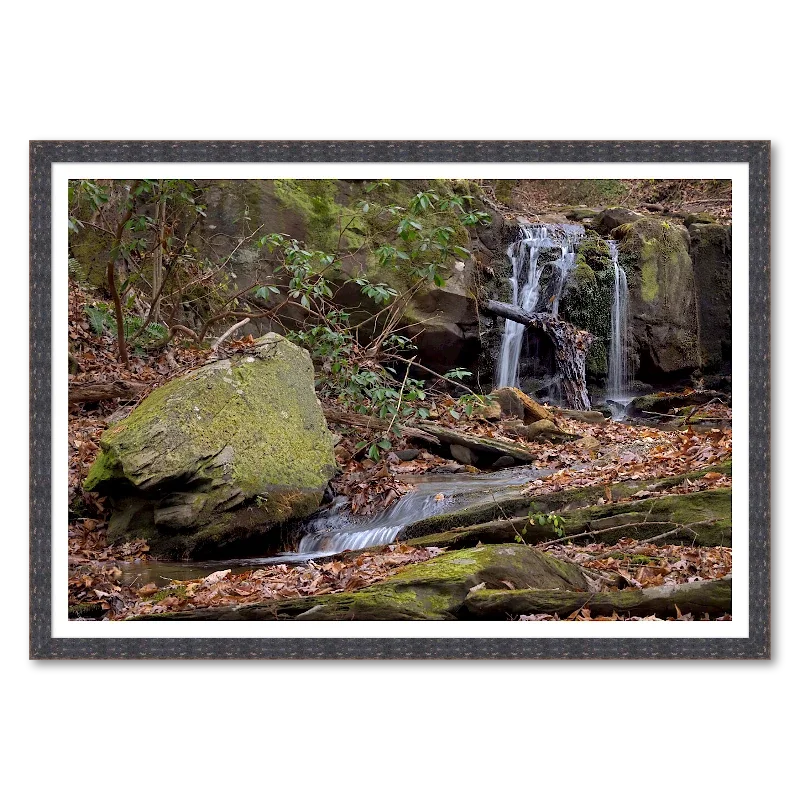 Quiet Runoff Below the Rock Wall_Framed.webp