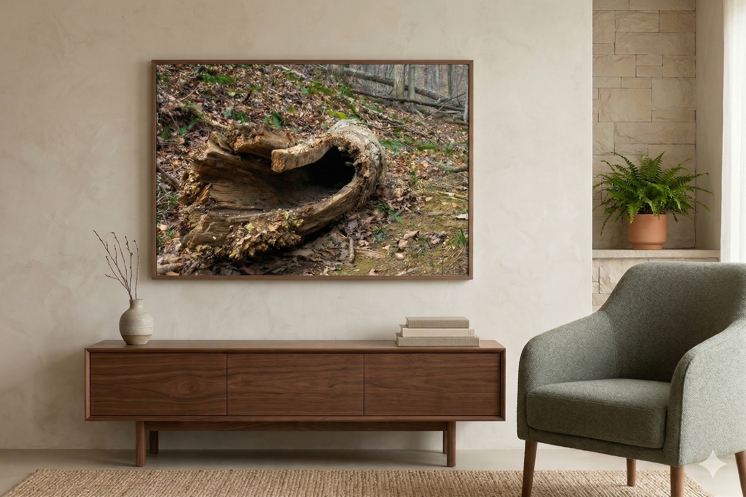 Fallen Log on Hillside