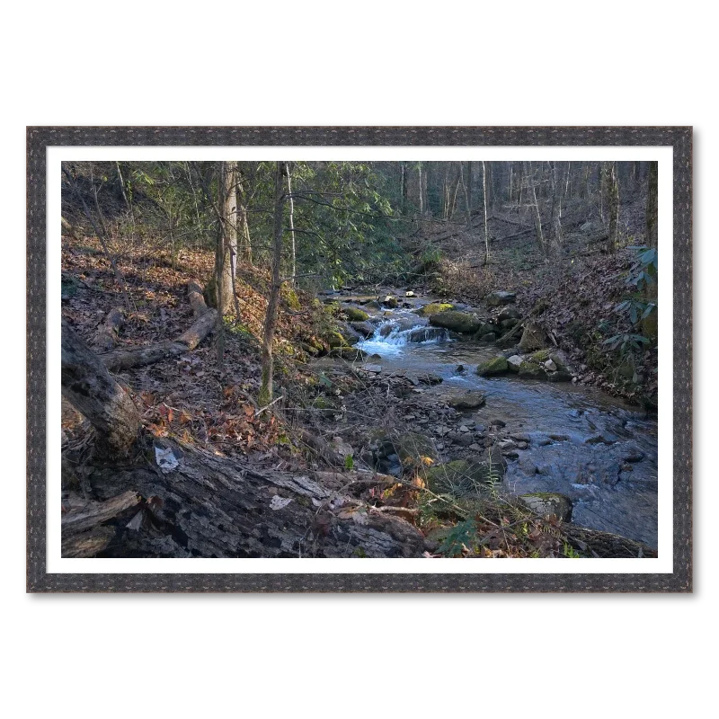 Mountain Stream in Winter Light_Framed.webp