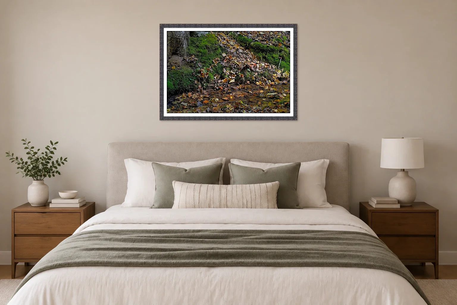 Autumn Leaves by a Creek
