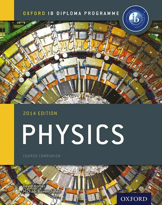 Cover of an Oxford Physics textbook, 2014 edition, featuring an image of a circular particle detector with colorful components.