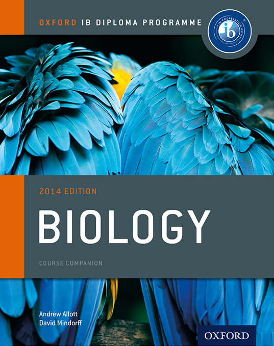 Cover of a 2014 biology textbook featuring a close-up of blue parrot feathers with a hint of yellow and green.