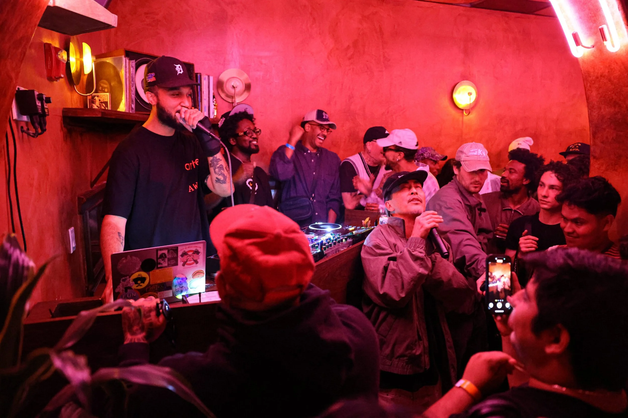 DJ Black Noi$e and friends of Earl playing the new album. 