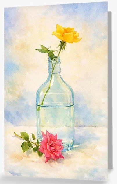 Vase and Roses