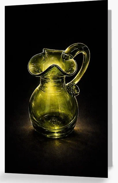 Green Vase Greeting Card