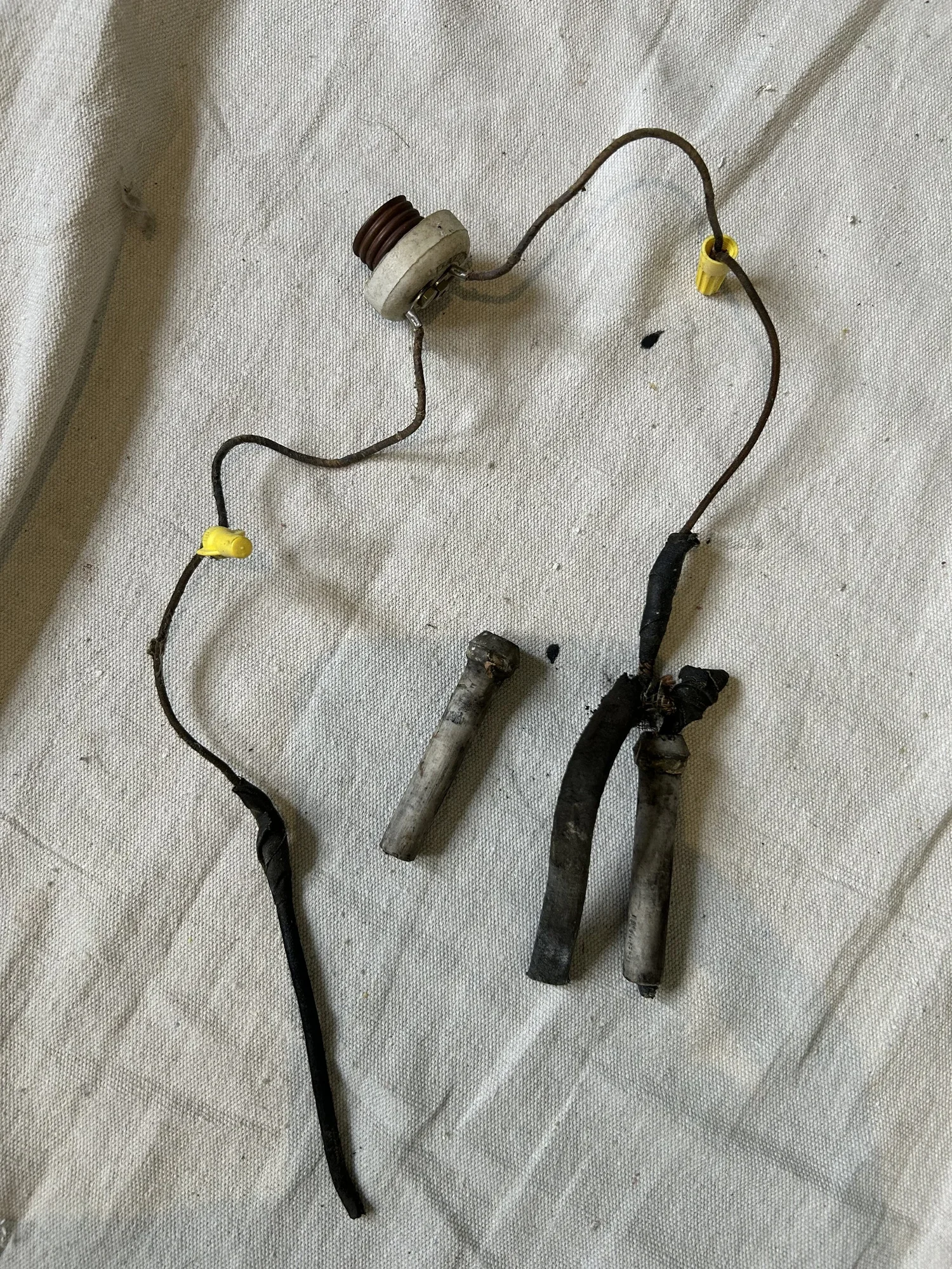 Outdated knob and tube wiring in North Idaho home requiring electrical rewire