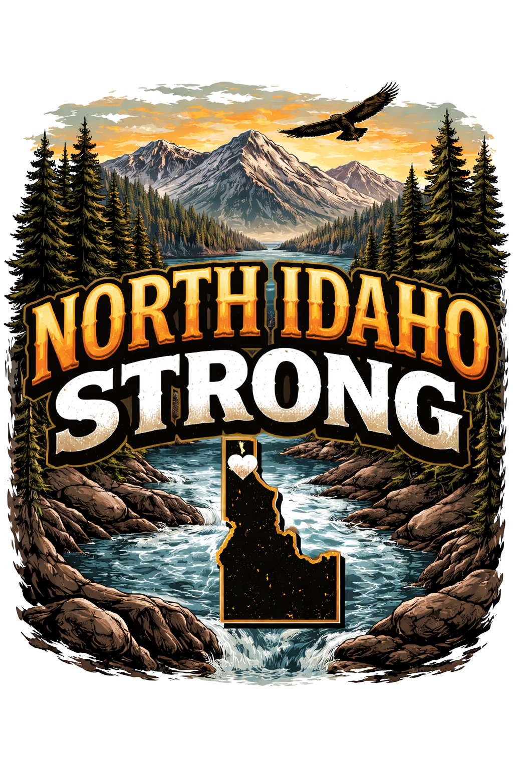 North Idaho Strong graphic representing the Honest Electric service area