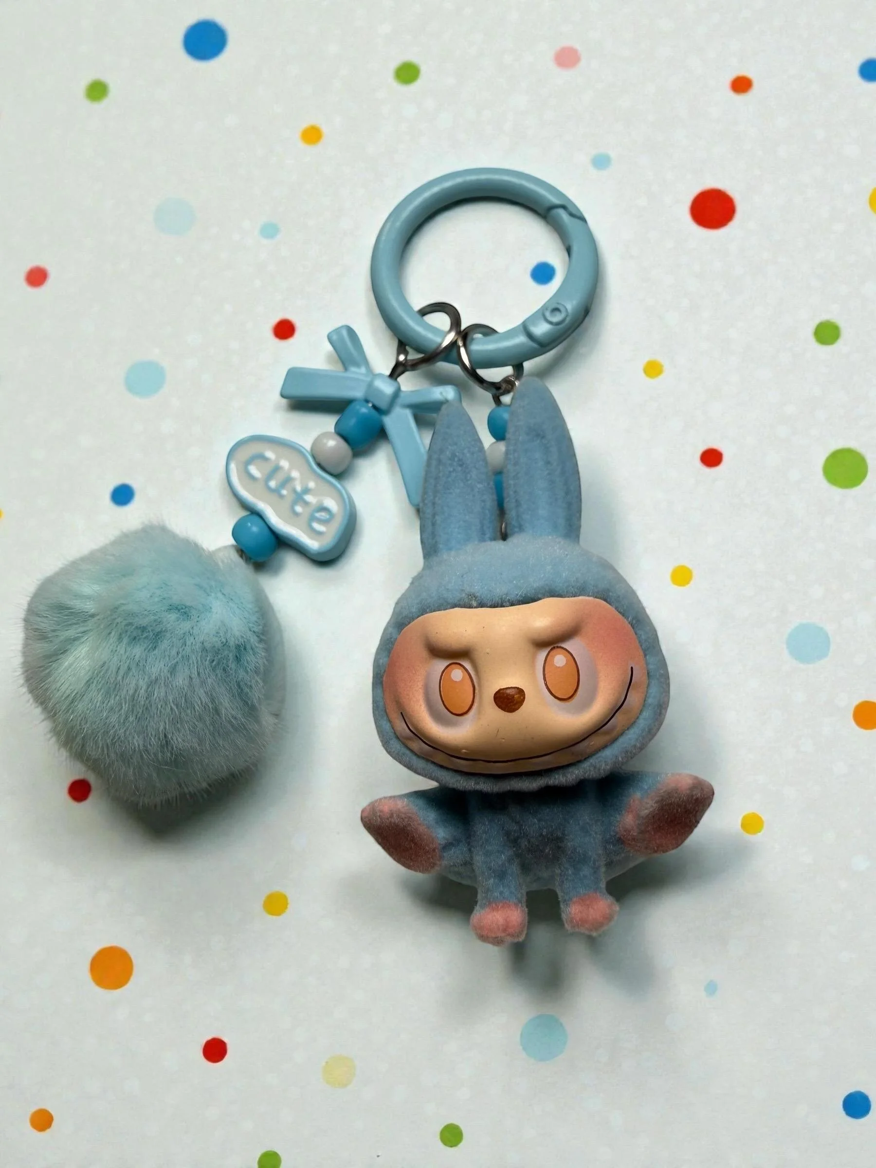 Labubu Mini Yoga Keychain