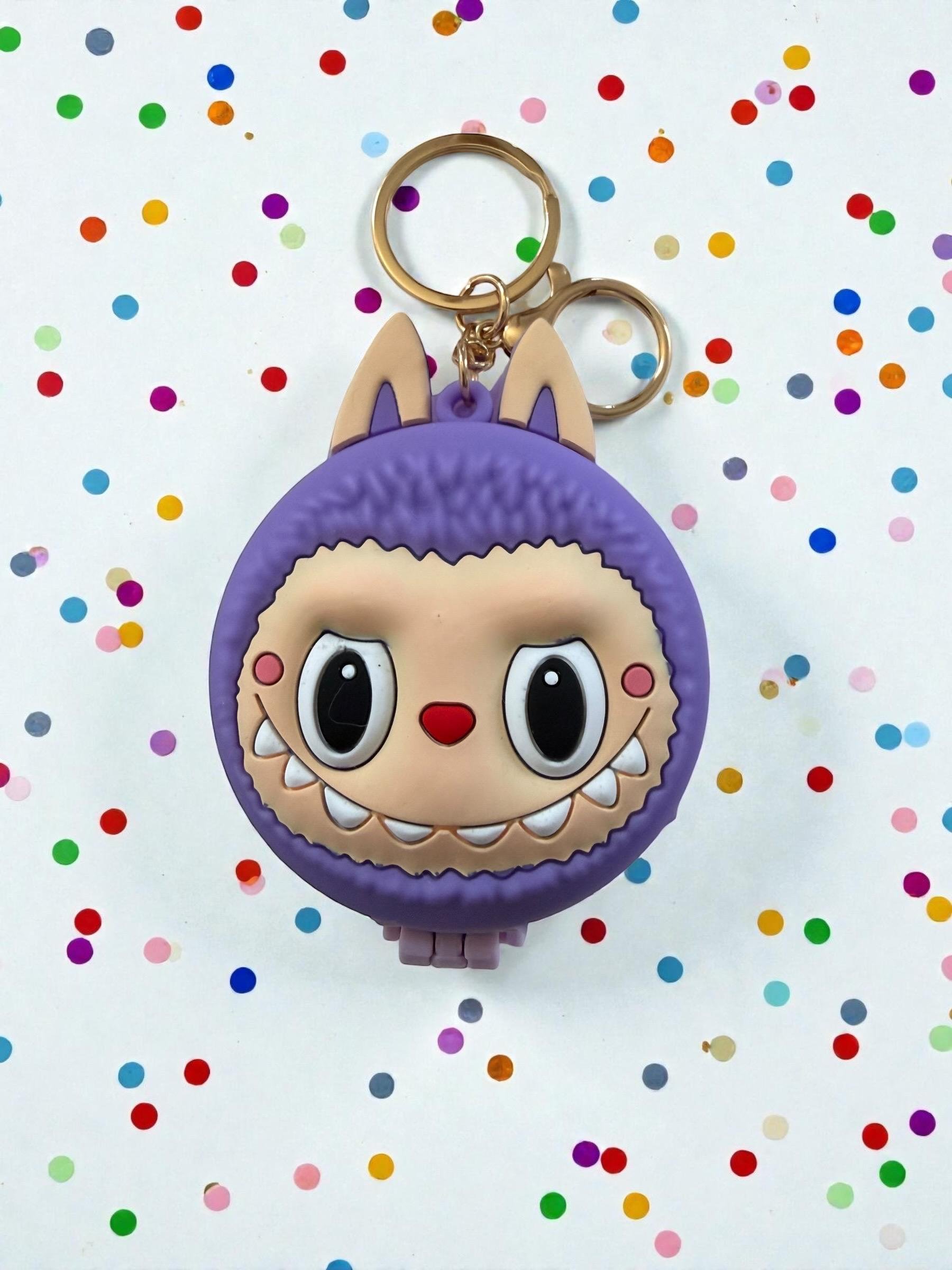 Labubu monster Mirror-hairbrush keychain