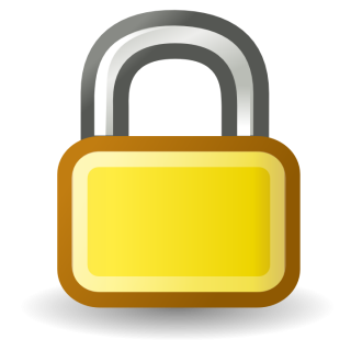 Icon of a yellow padlock with a silver shackle