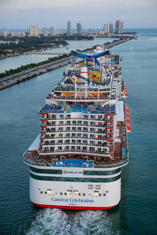 Cruise ship on the ocean