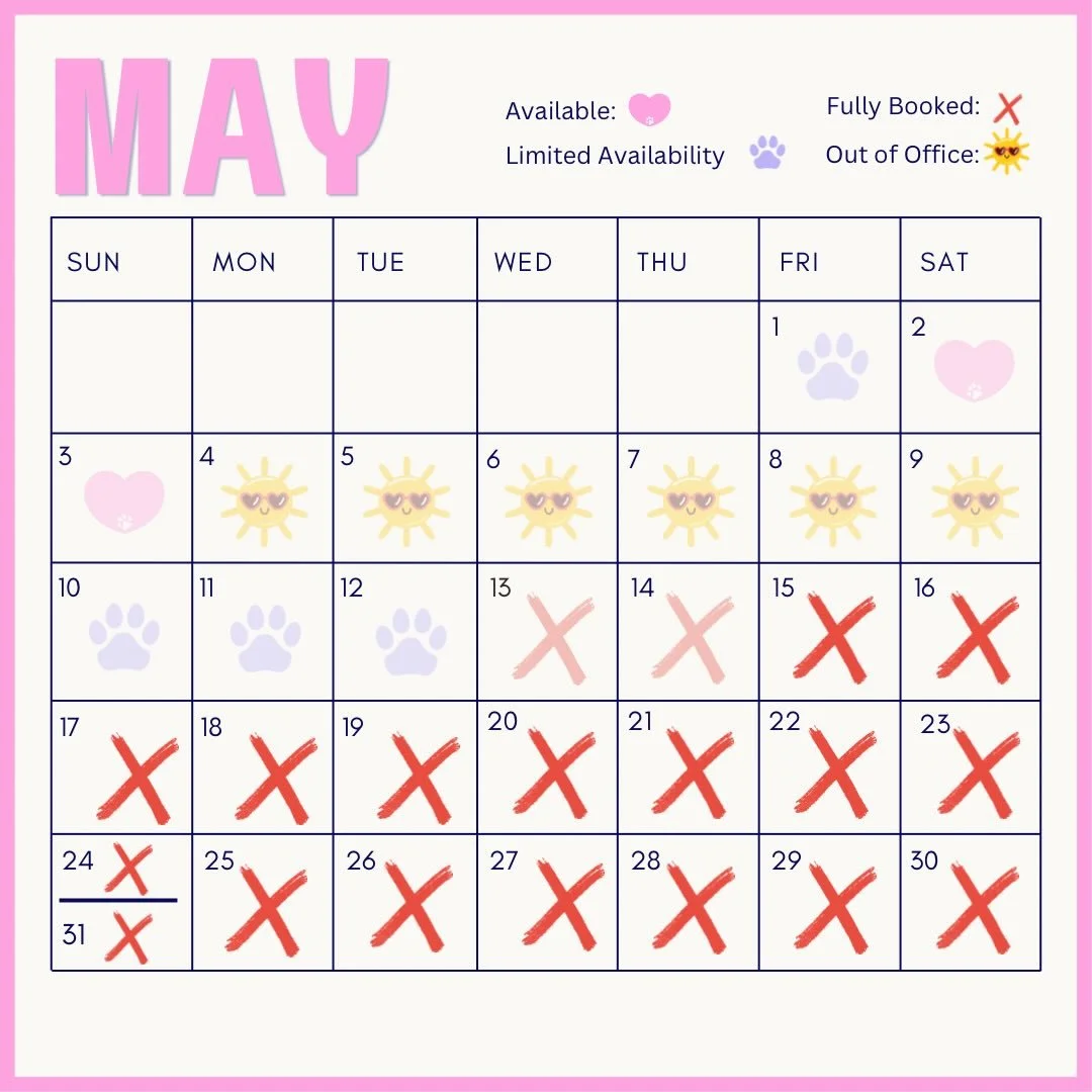 I&rsquo;m pretty booked up the next few weeks. Established clients can always ask about fully booked days - I can sometimes squeeze you in depending on location 📍