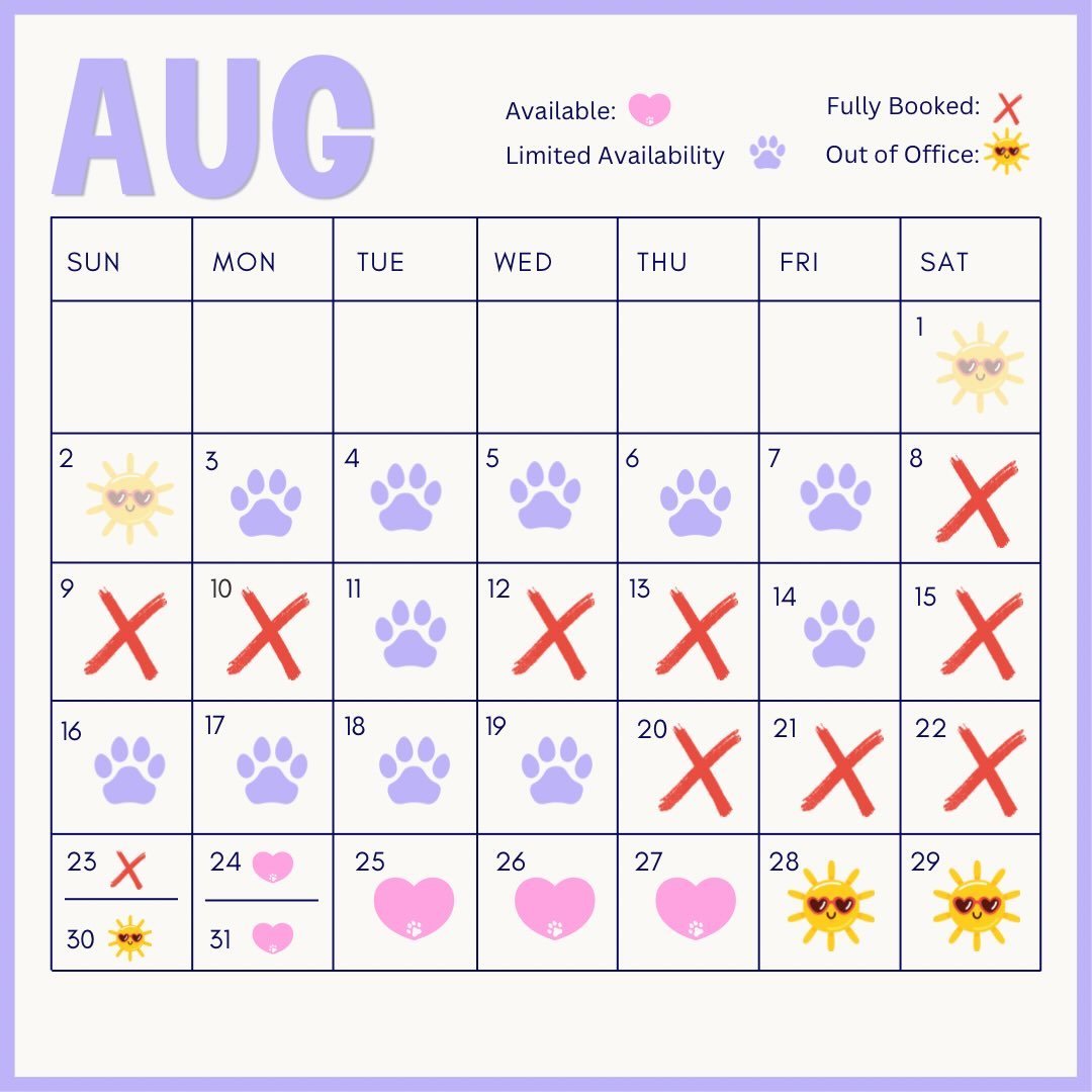 Currently booking through October 👻