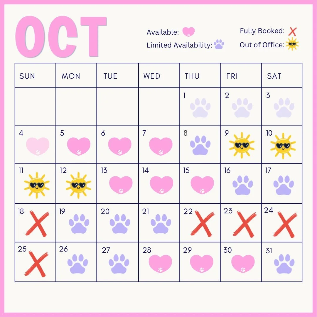 Currently booking through December ☃️
I have one more spot for Thanksgiving!