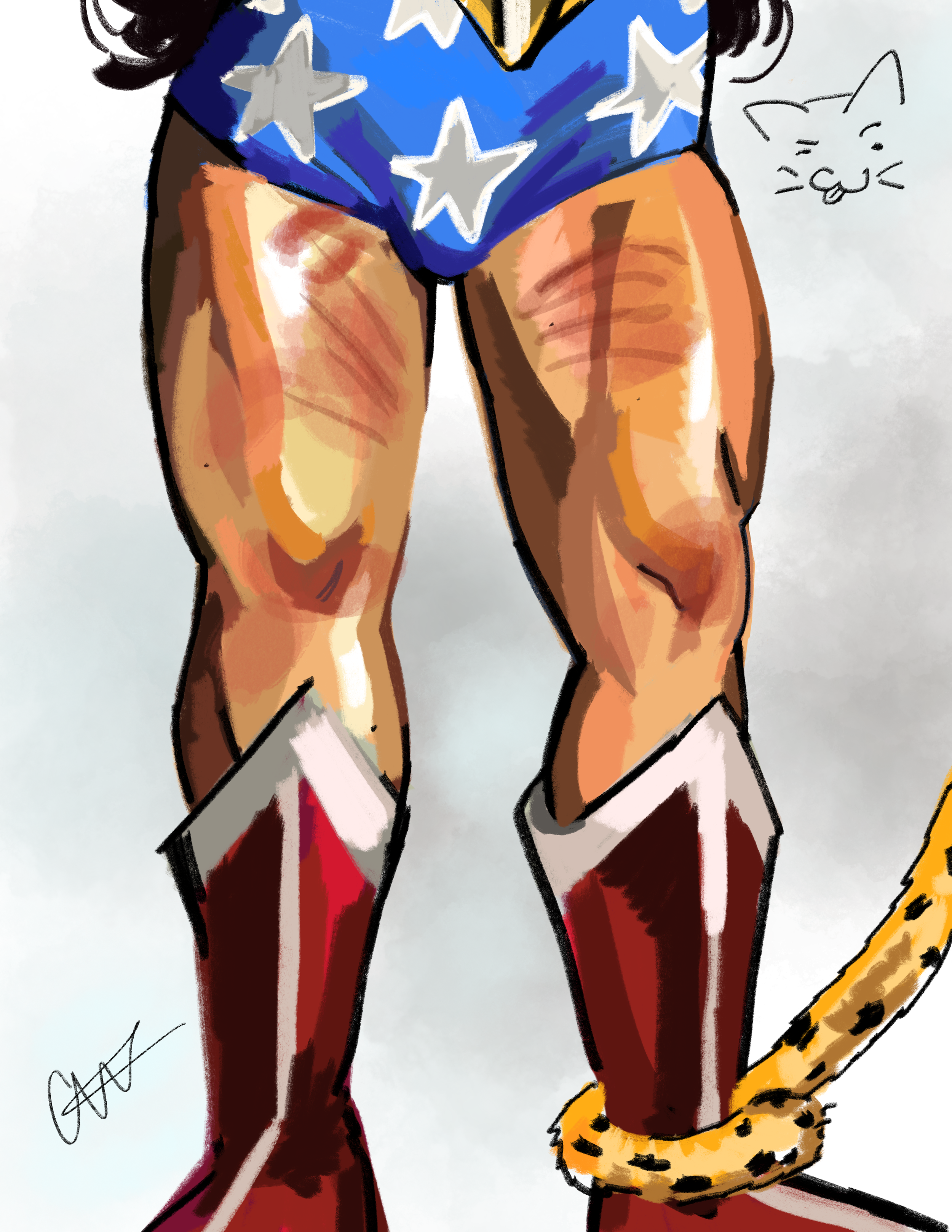 Wonder Woman Legs Print