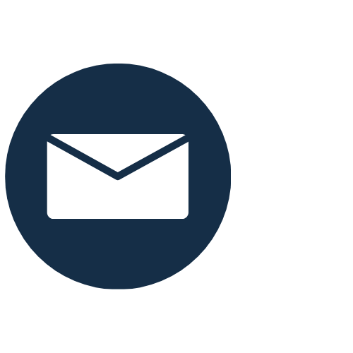 Email icon on a black background