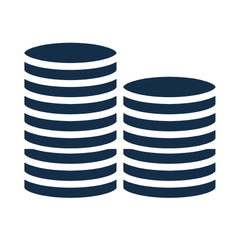 Stacked coins representing money or financial concepts