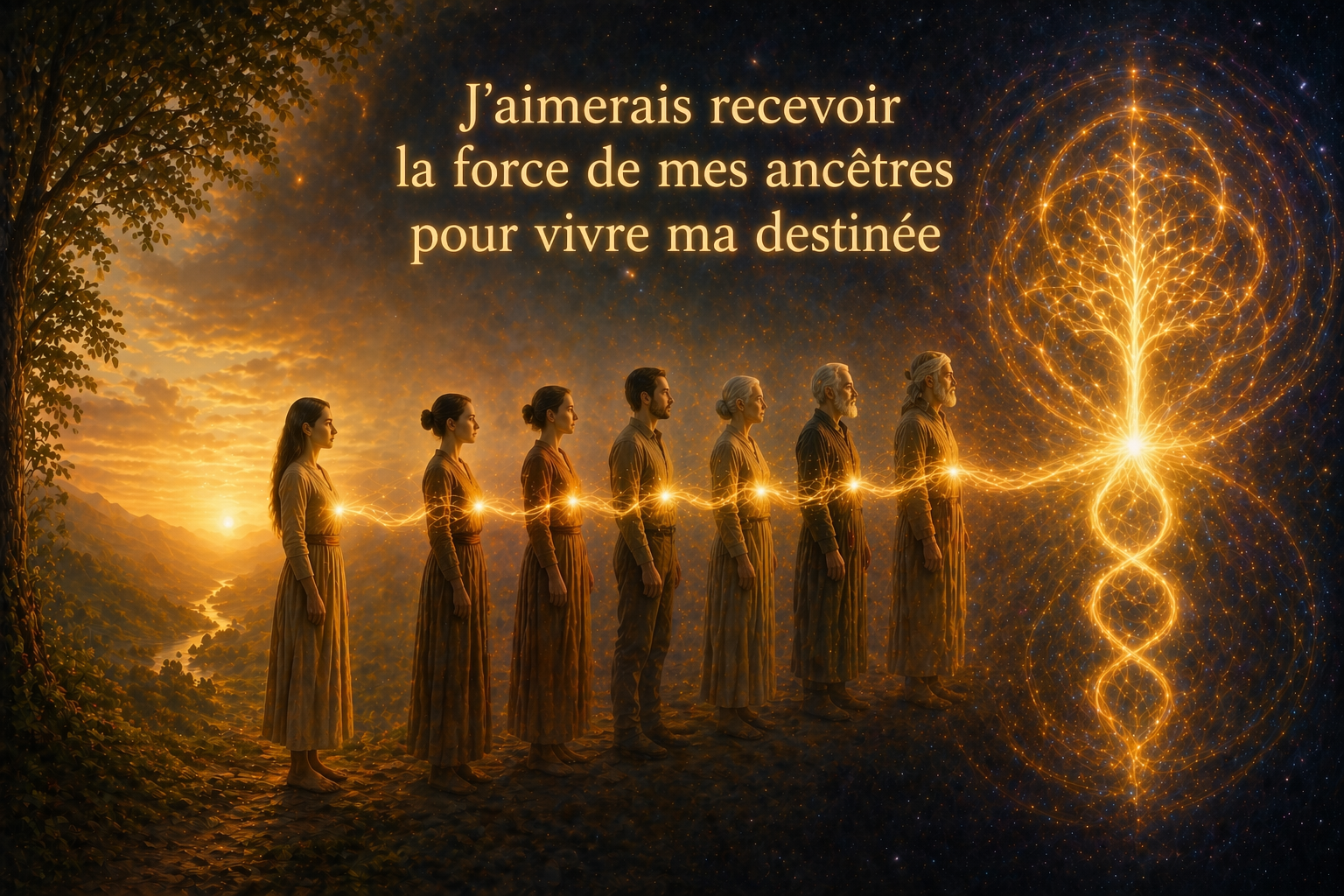 J'aimerais recevoir la force de mes ancêtres pour vivre ma destinée.