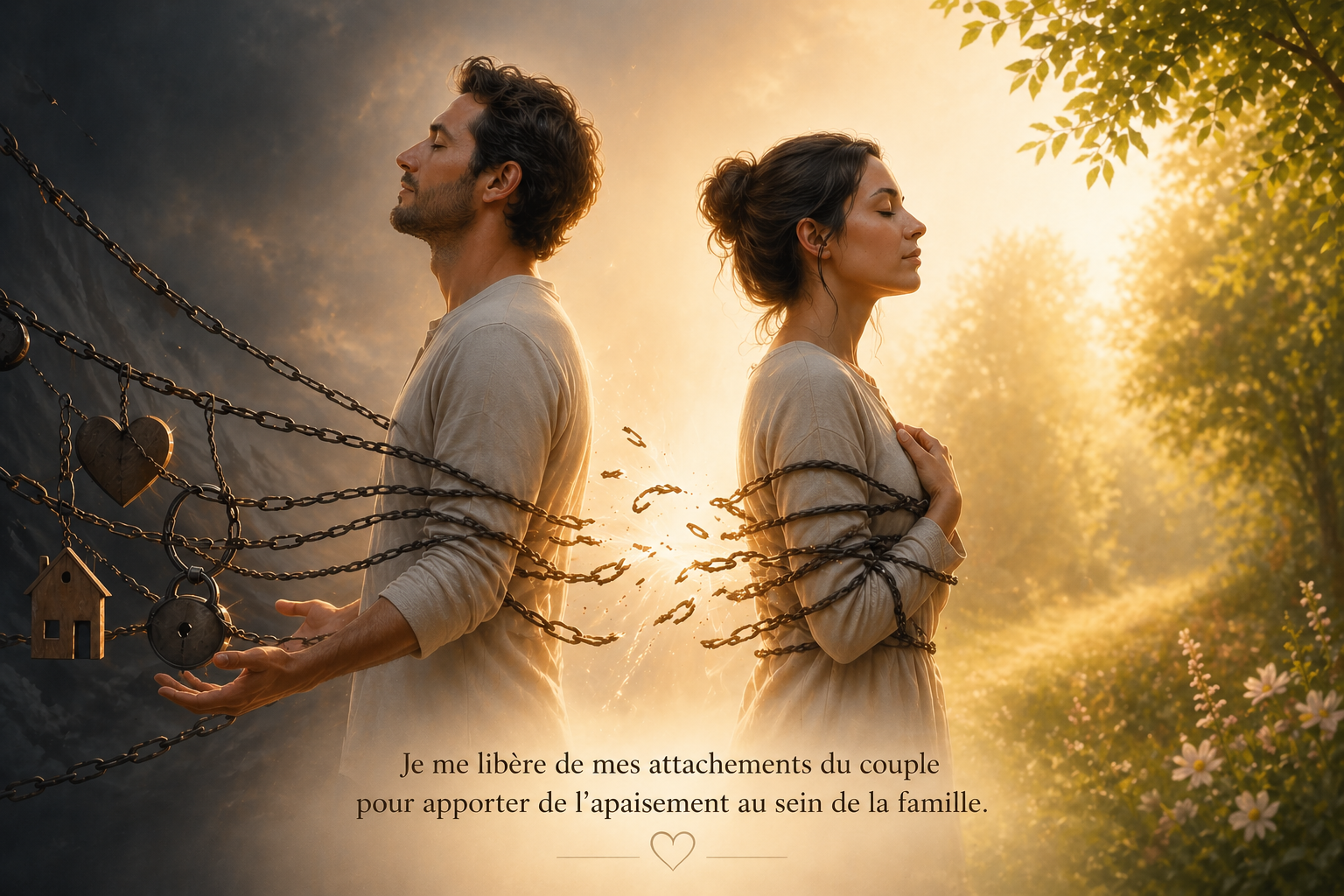 Je me libère de mes attachements du couple pour apporter de l'apaisement au sein de la famille