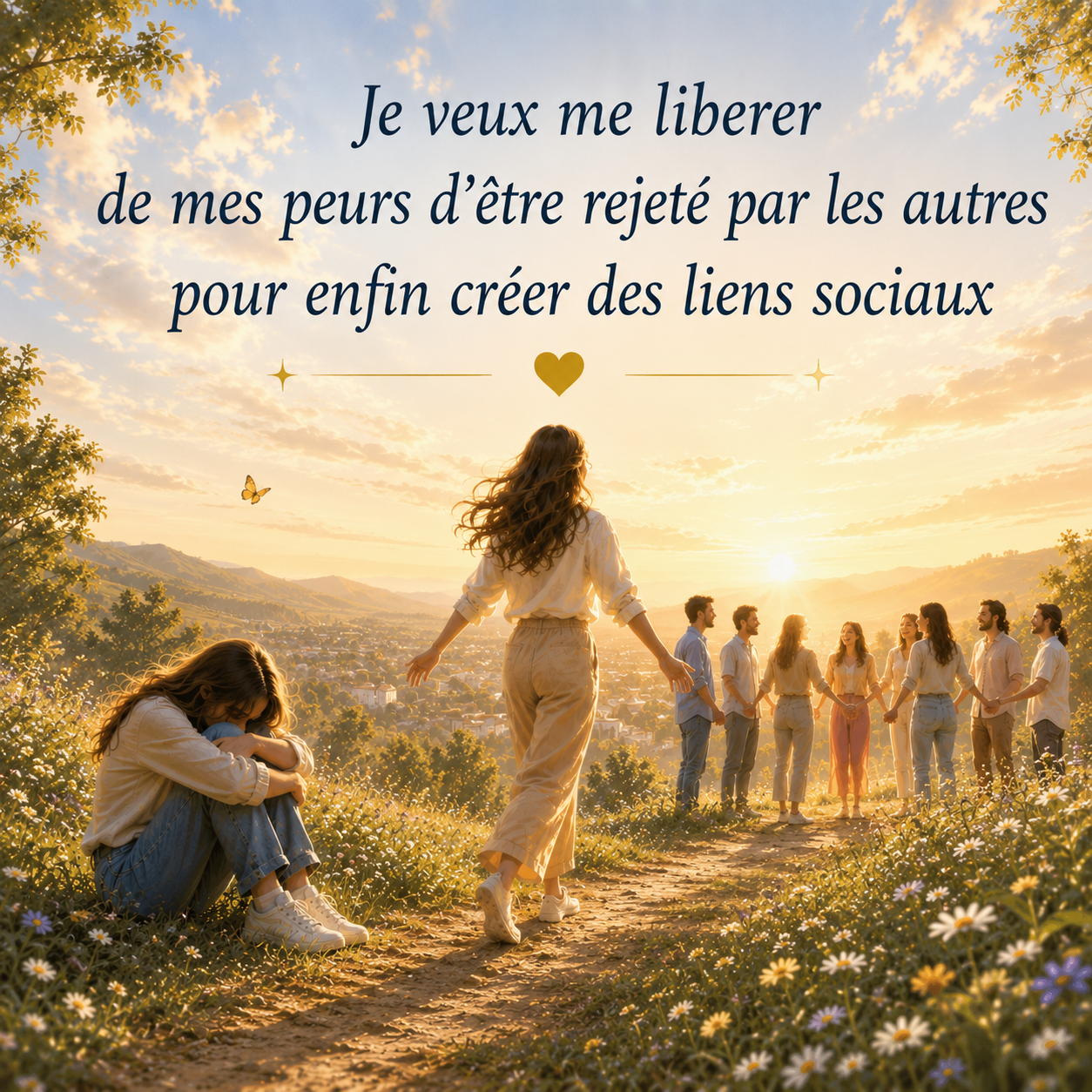 Je veux me libérer de mes peurs d'être rejeté par les autres pour enfin créer des liens sociaux