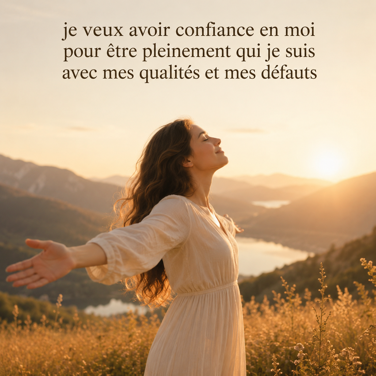 Je veux avoir confiance en moi pour être pleinement qui je suis avec mes qualités et mes défauts