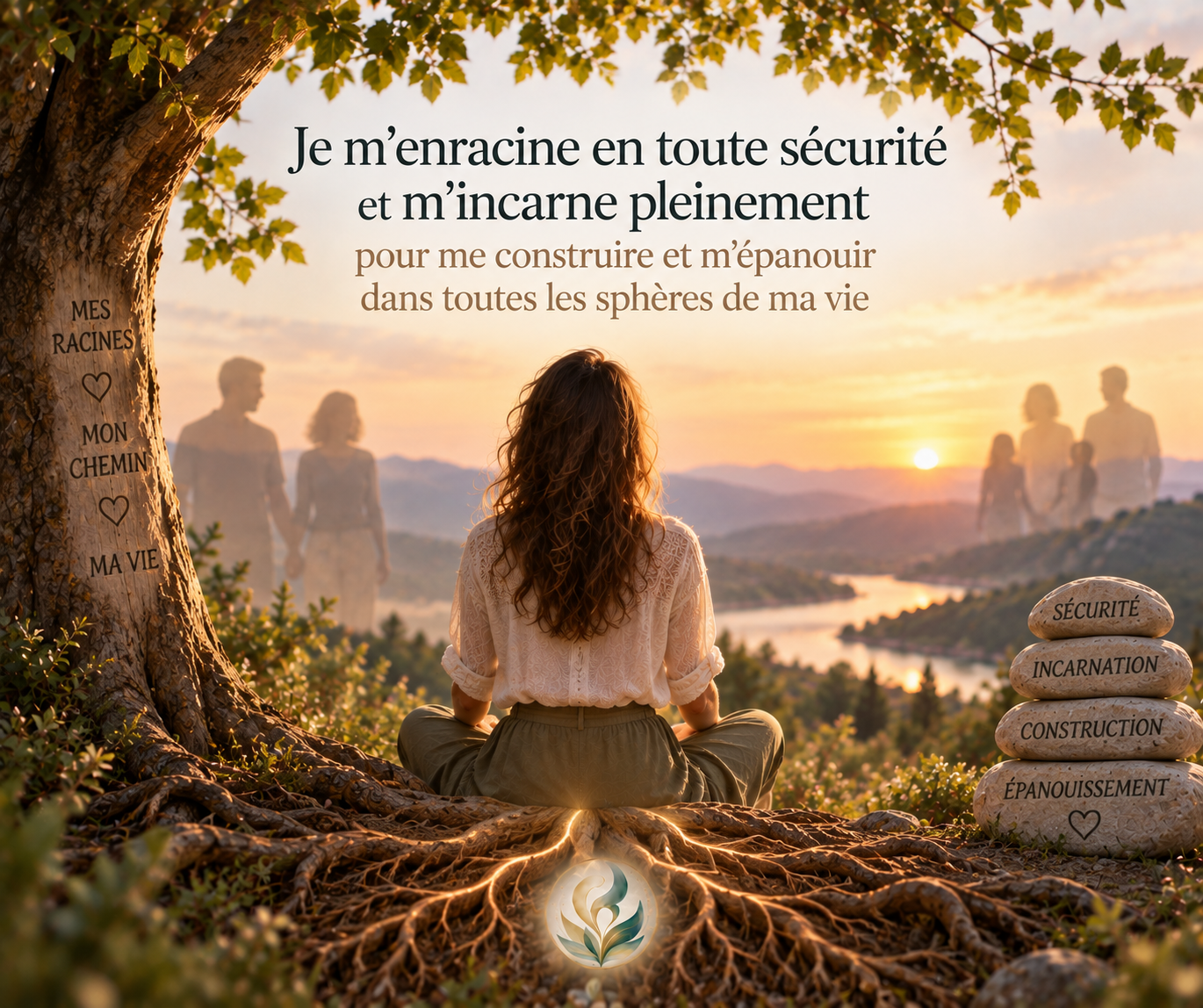 Je m’enracine en toute sécurité et m’incarne pleinement pour me construire et m’épanouir dans toutes les sphères de ma vie