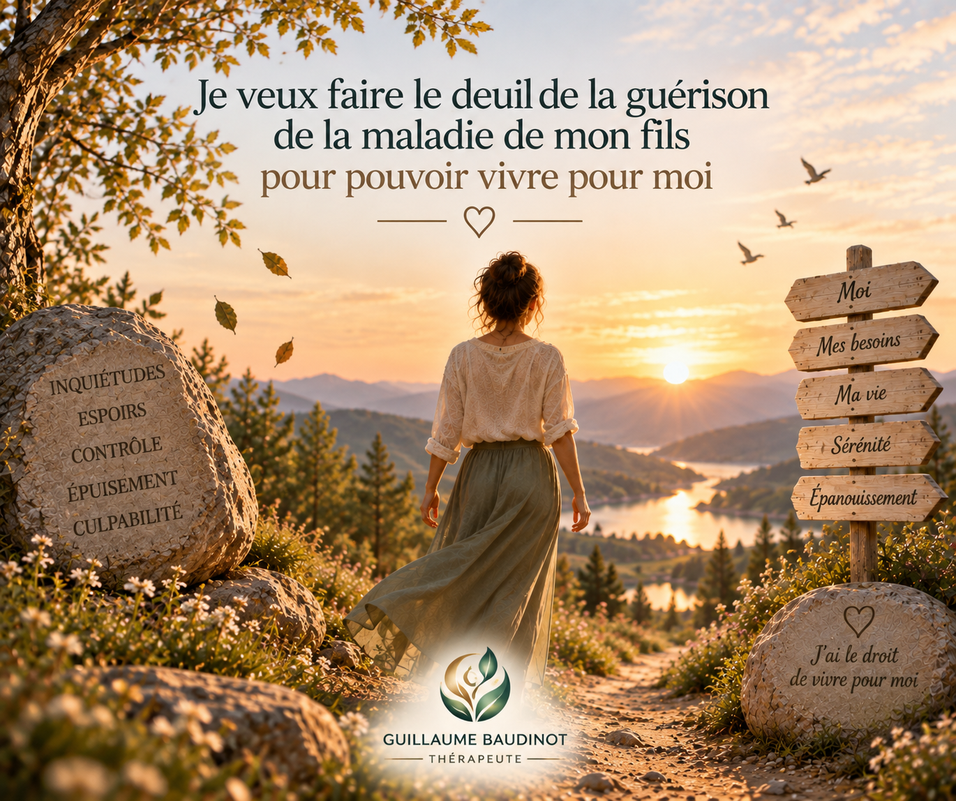 Je veux faire le deuil de la guérison de la maladie de mon fils pour pouvoir vivre pour moi