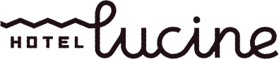 Logo of Hotel Luce with stylized text in black.