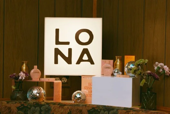 LONA Beauty launch display at SXSW