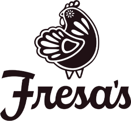 Logo of Fresa's featuring a stylized bird with feathers, and the text 'Fresa's' in cursive font.