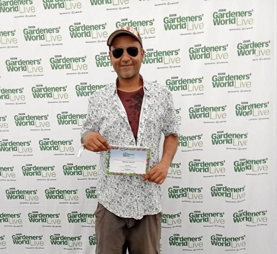 Hefty from heftys garden receiving award from BBC Gardeners World Live @ NEC Birmingham