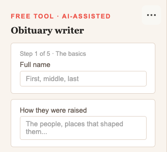 Leo AI obituary writer tool for families navigating loss