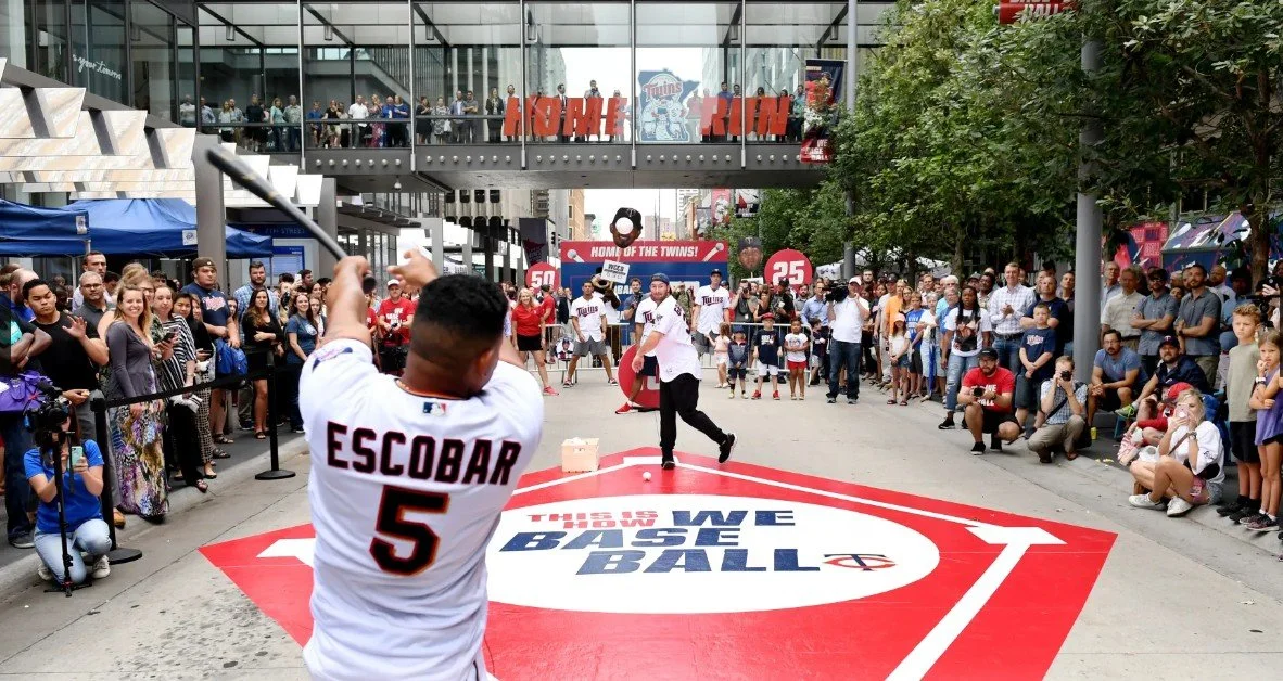 Minnesota Twins downtown Minneapolis Mall Ball event featuring public event coordination and community engagement