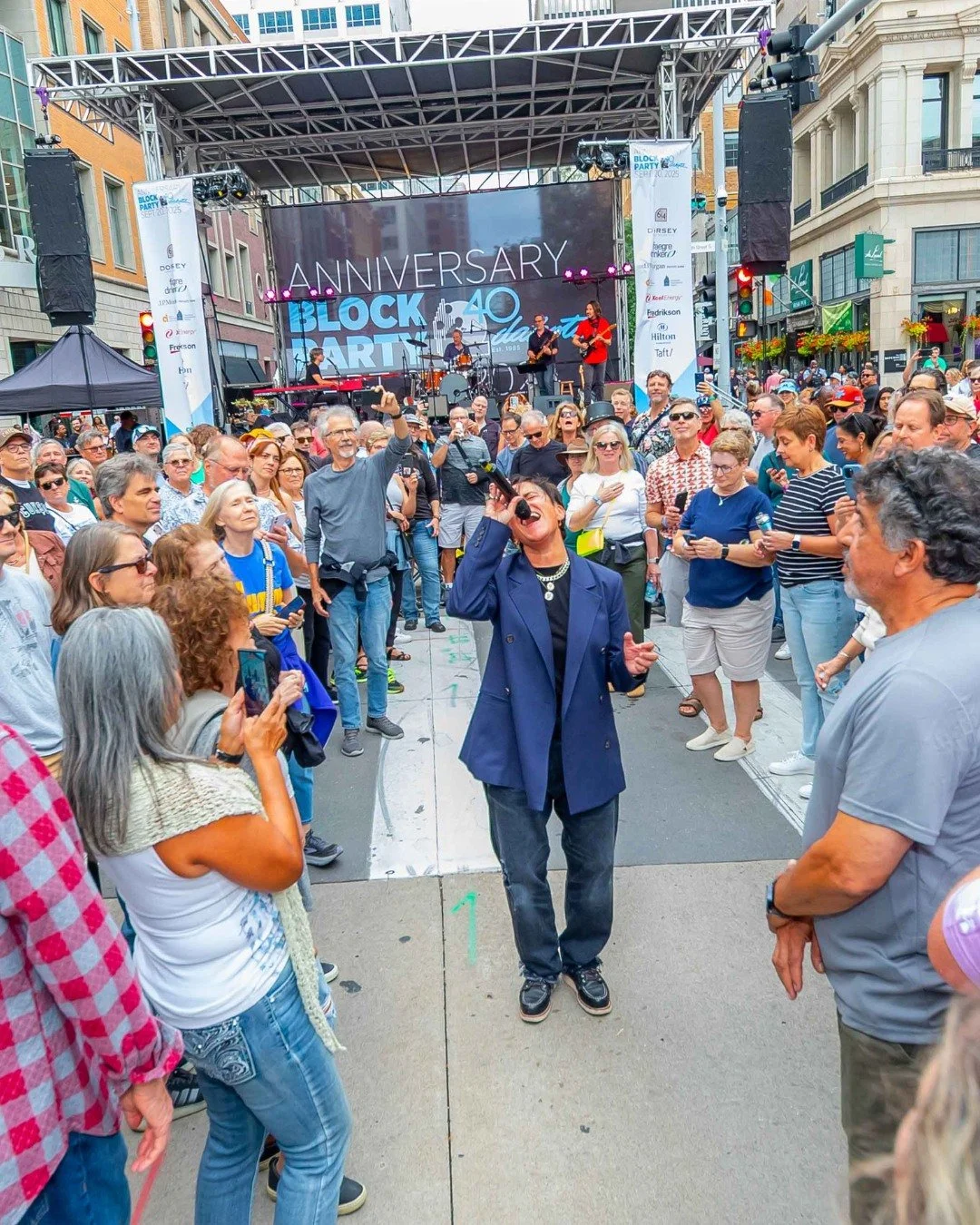 Downtown Dakota block party activation featuring live entertainment, experiential event production, and community engagement
