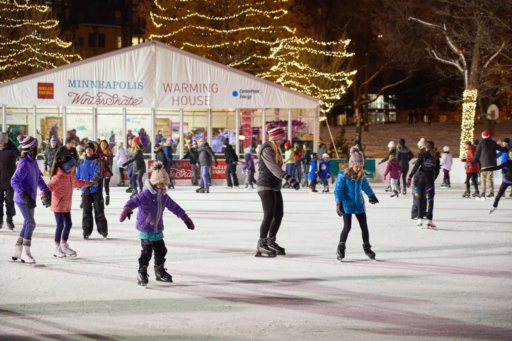 Minneapolis winter skating event activation featuring outdoor entertainment and seasonal event experience