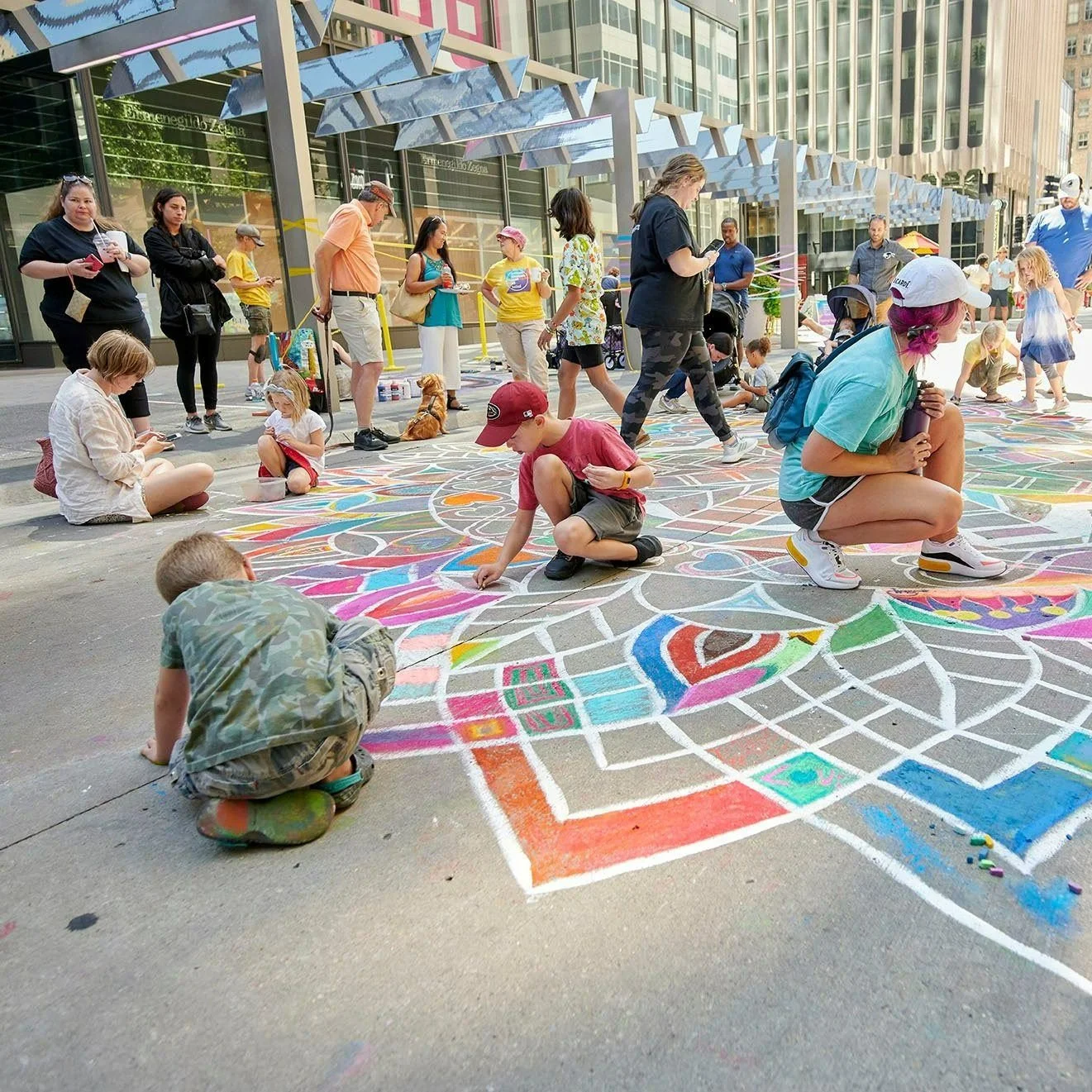Interactive street art festival activation featuring community engagement and experiential event design