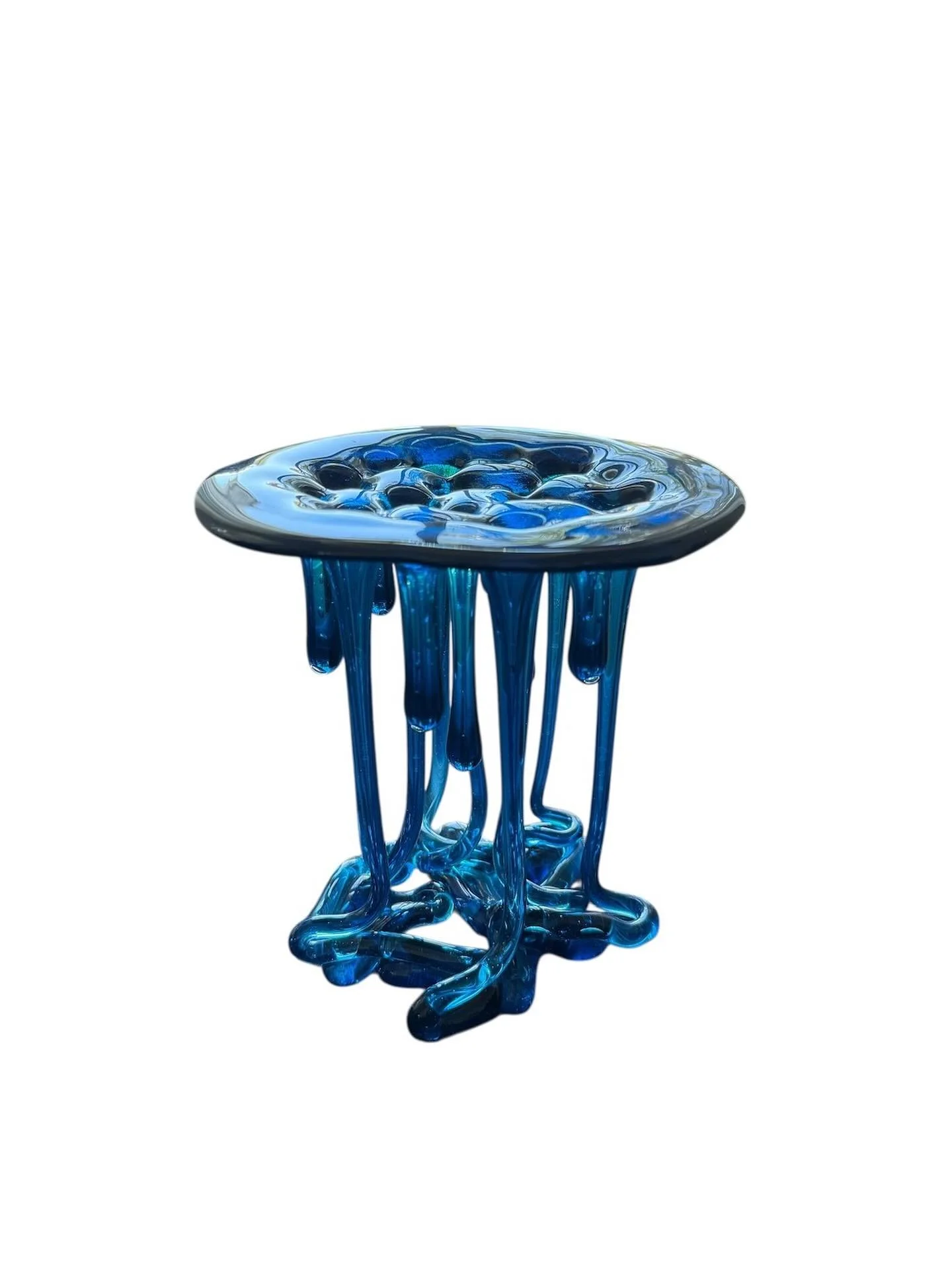 Glass Jelly Fish. Now at the Palm Room Gallery &amp; Artisans Boutique. It swims out at the end of the month. #PalmRoomGallery #fusedglassartist #glassartforsale #