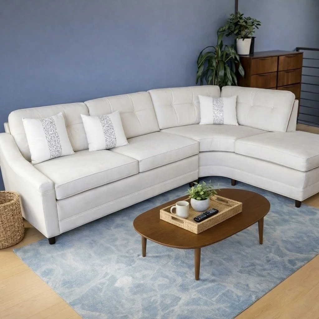 Custom upholstered sectional sofa in San Diego living room