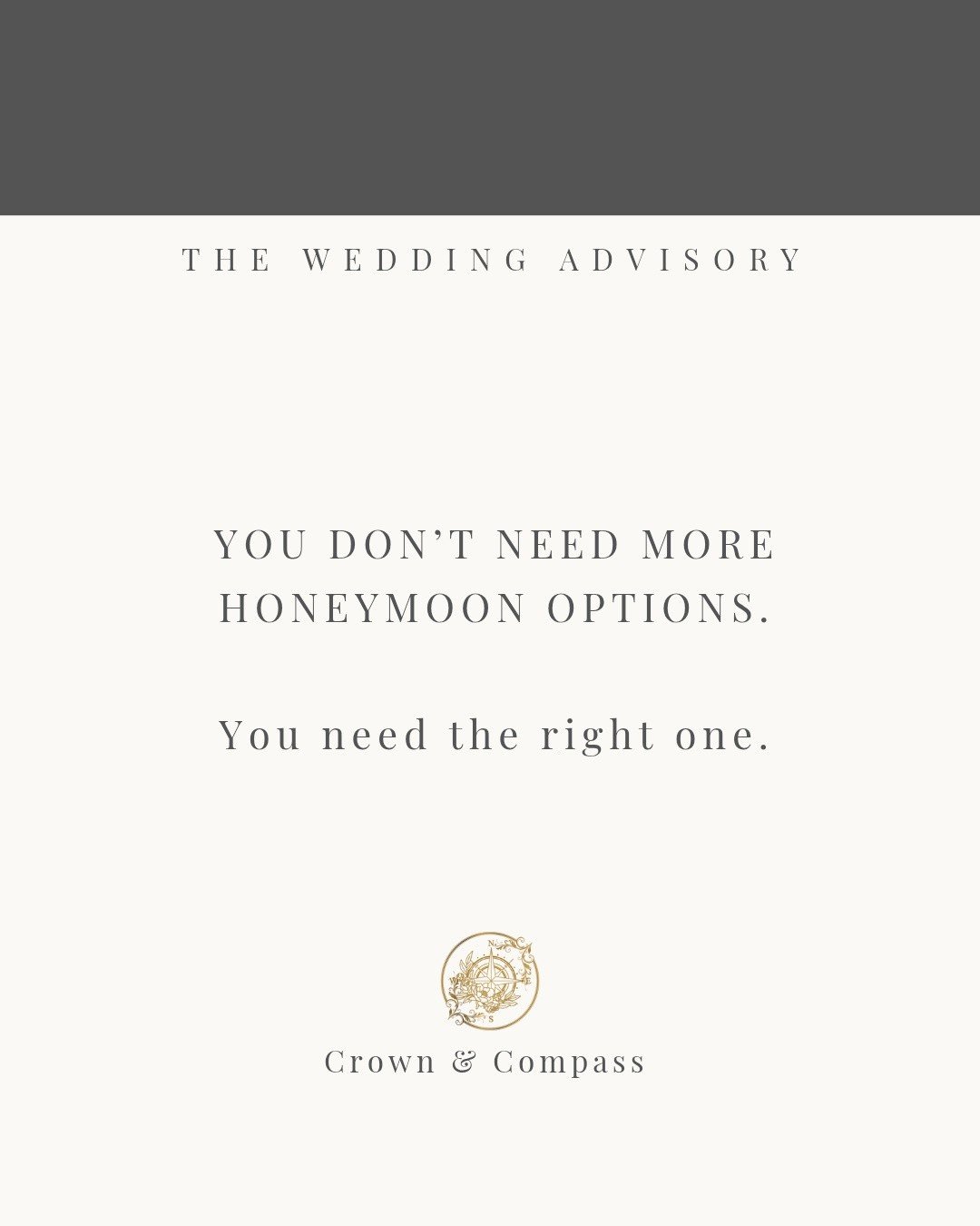 Most couples don&rsquo;t struggle to find honeymoon destinations.

They struggle to choose between them.

When everything looks good, the decision becomes harder &mdash; not easier.
That&rsquo;s where honeymoon curation comes in.

It&rsquo;s not abou