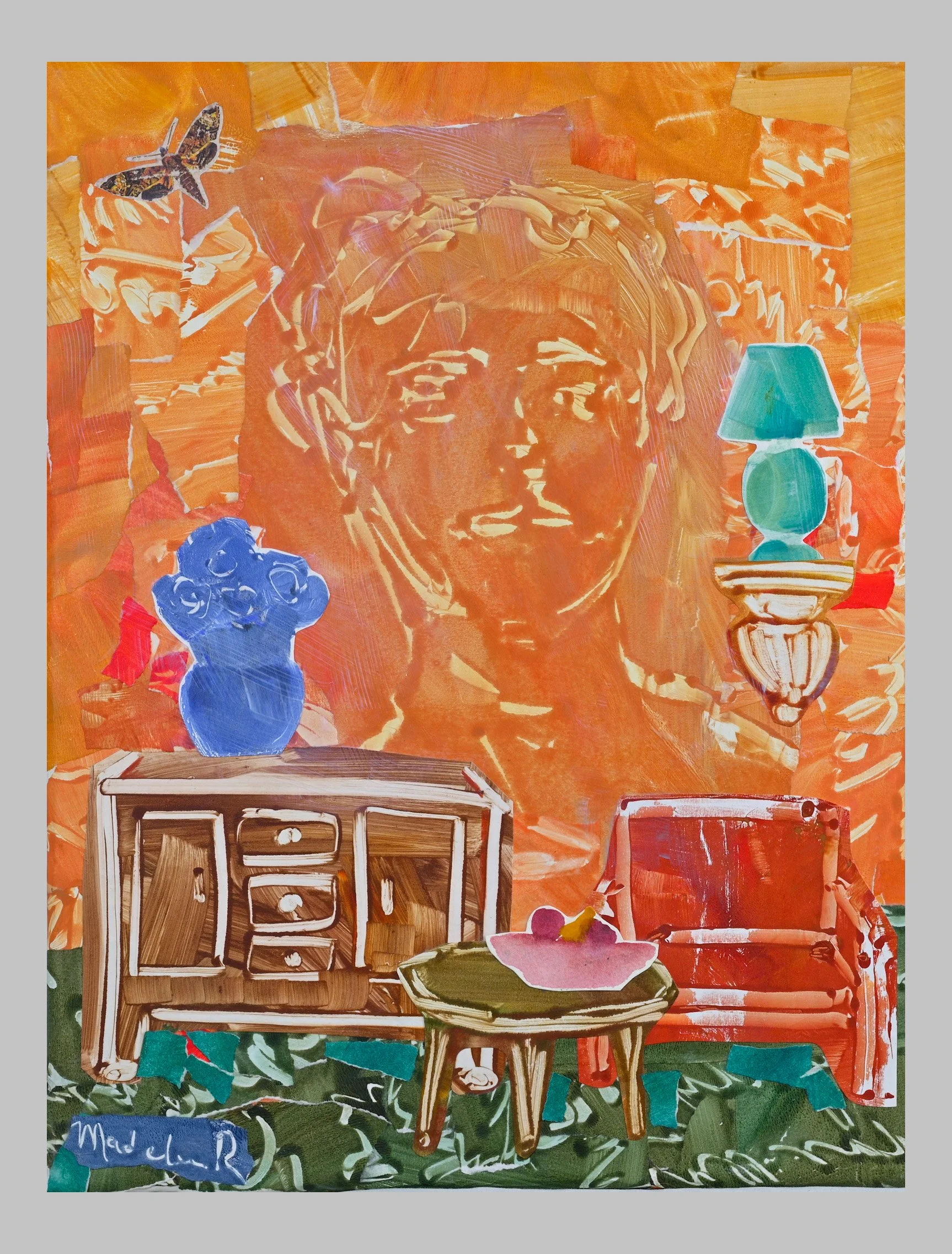 Ecos de Marco Antonio  (Collage on Canvas)