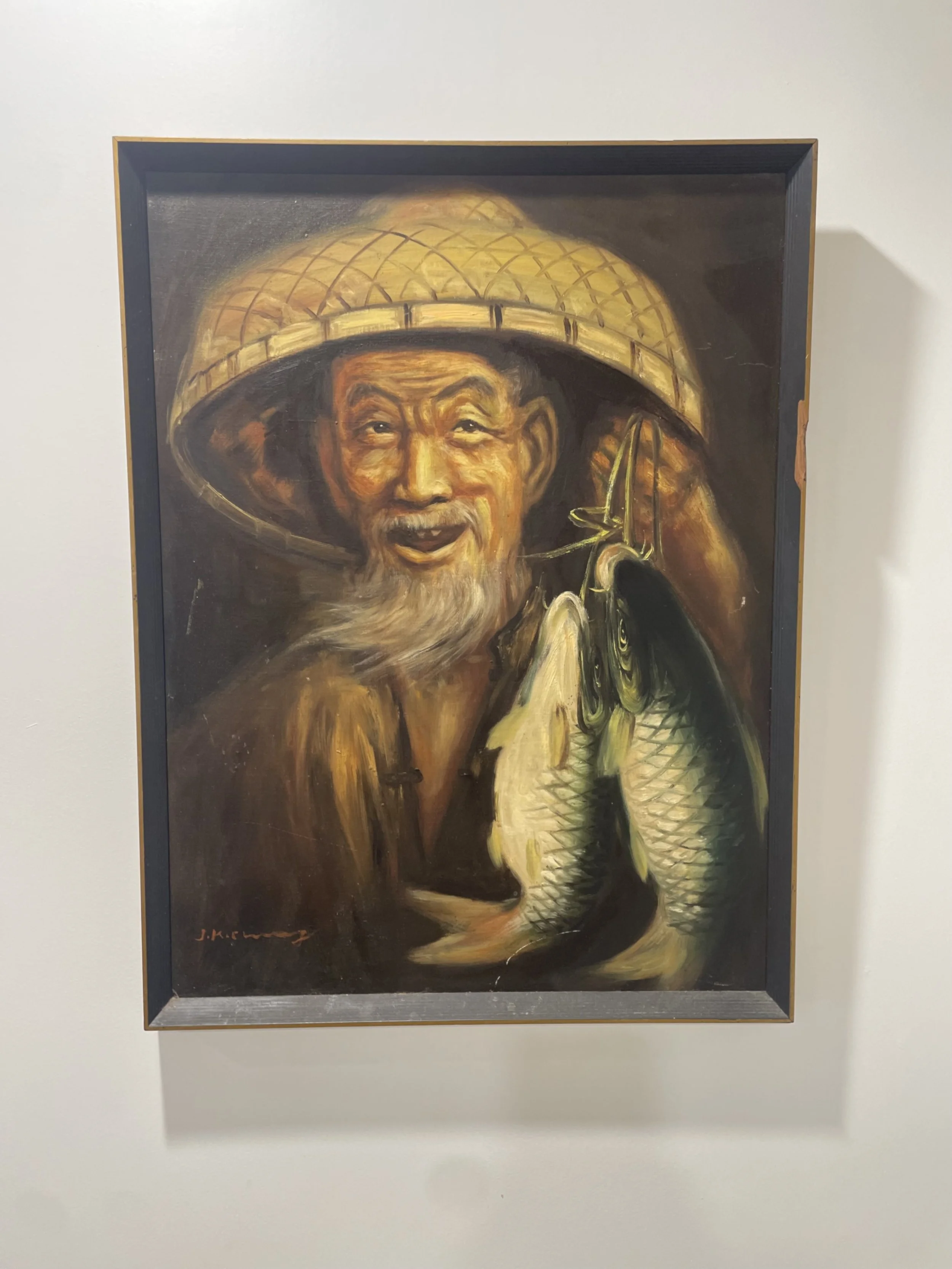Original J K C Wong Oil on Board