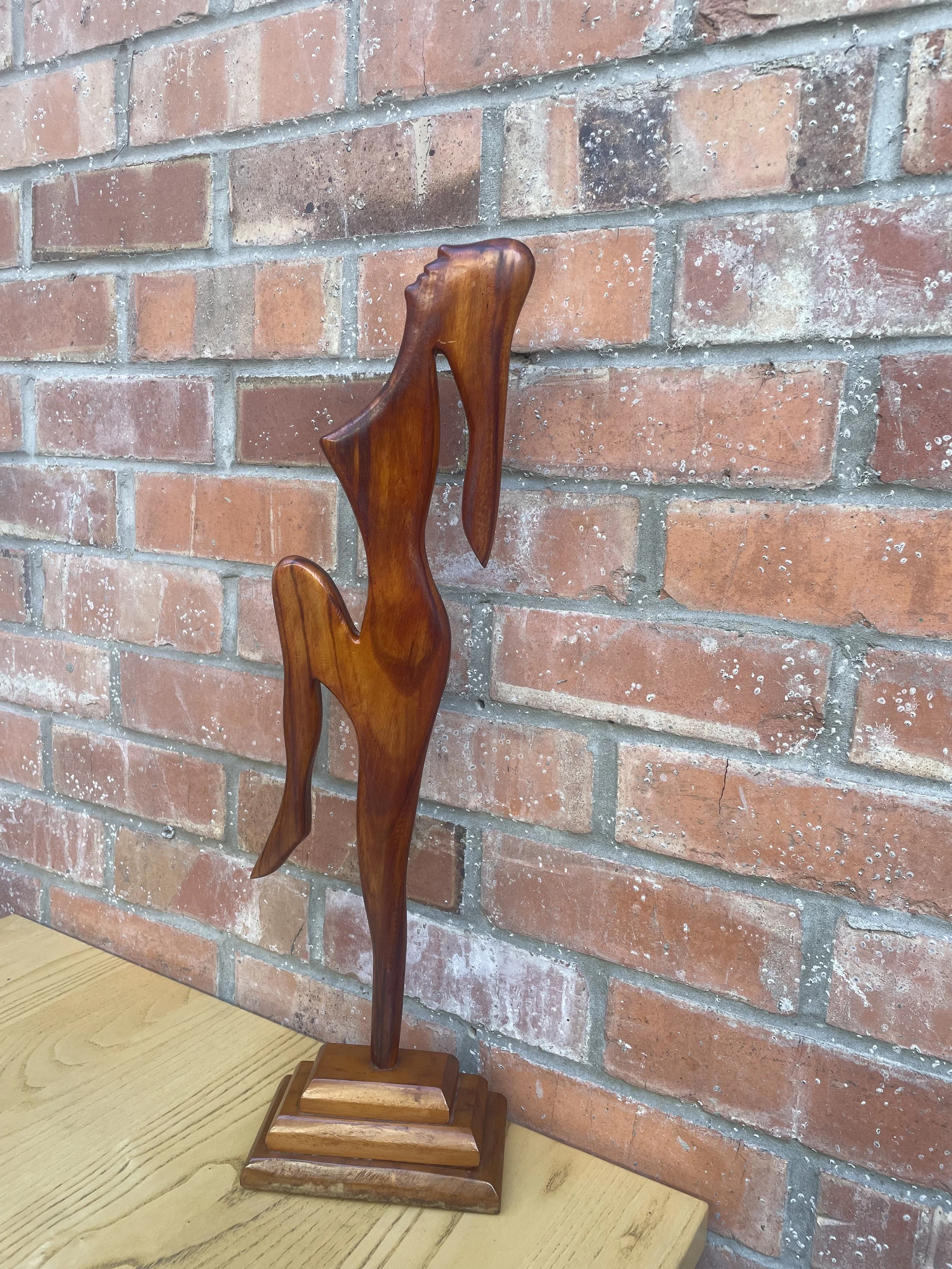 MCM Wooden Woman Carving