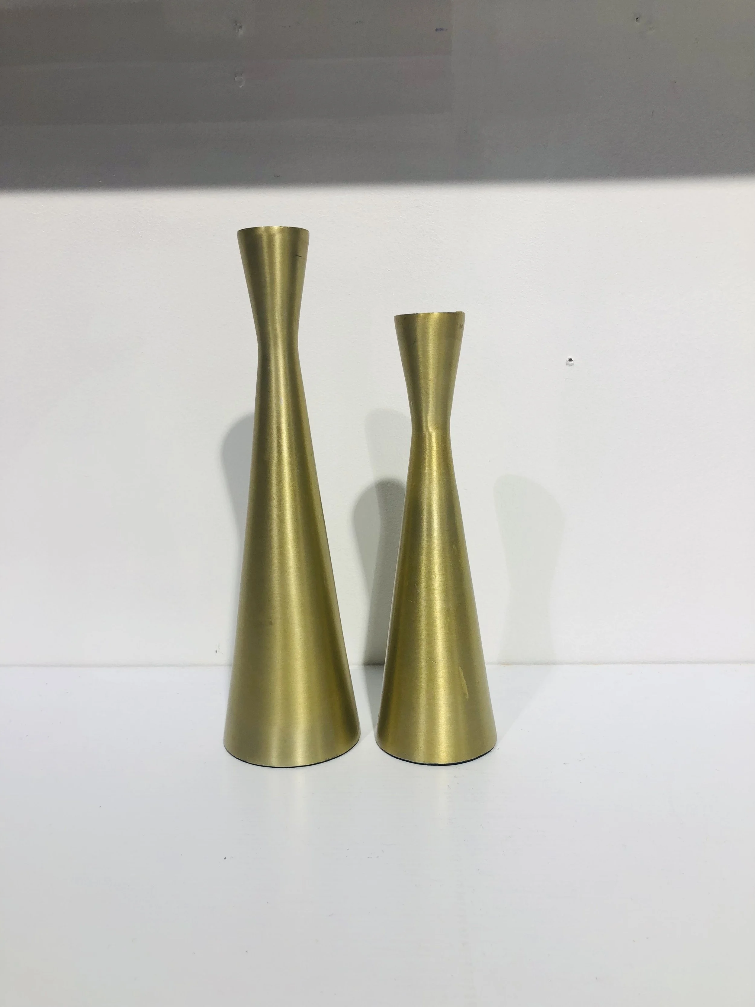Set of 2 Gold Candlesticks