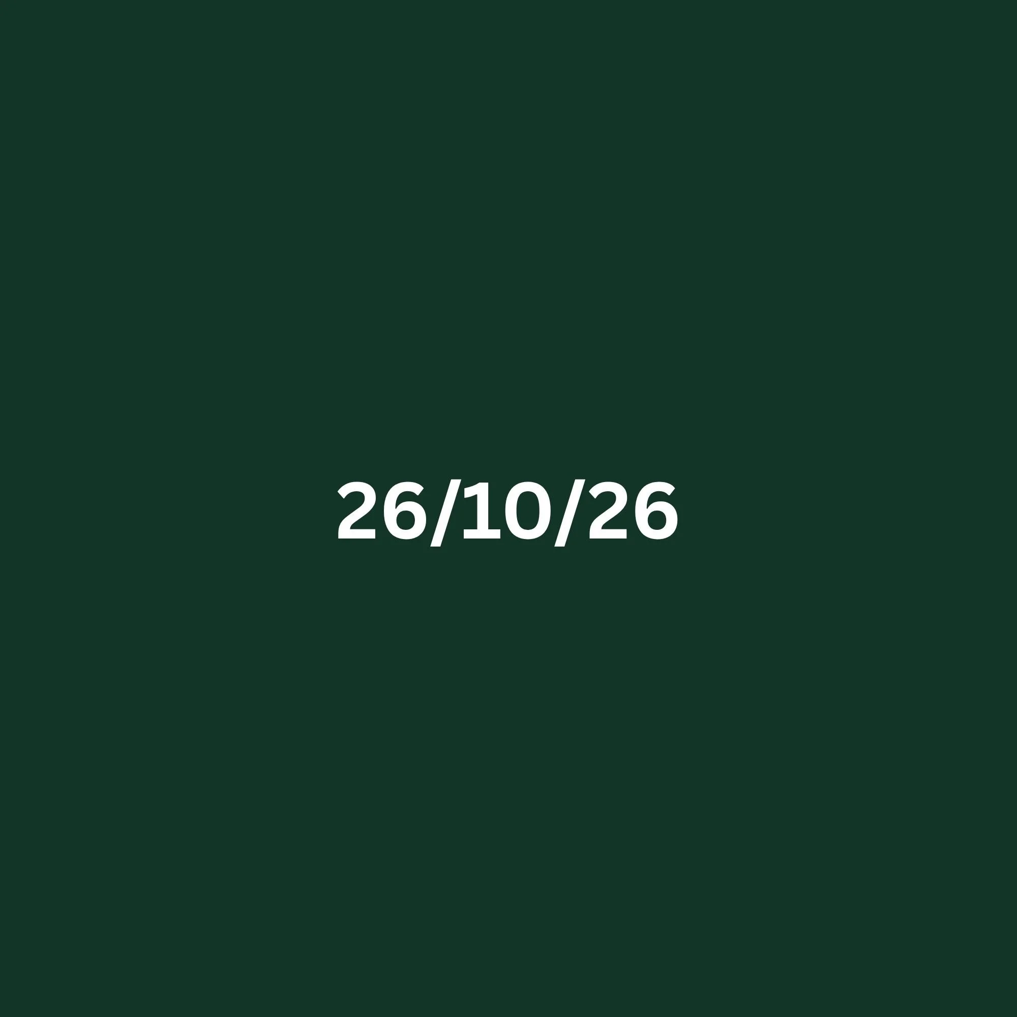 Monday 26th October